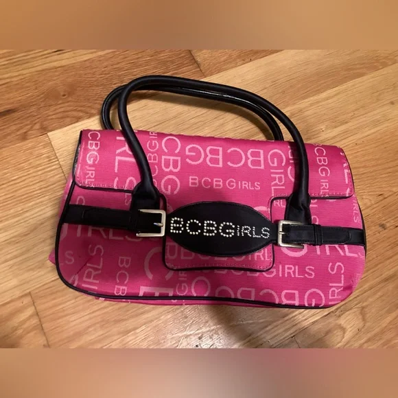 BCBG Bags Bcbg Barbie Pink And Black Print Pursehandbagbag - Main Image